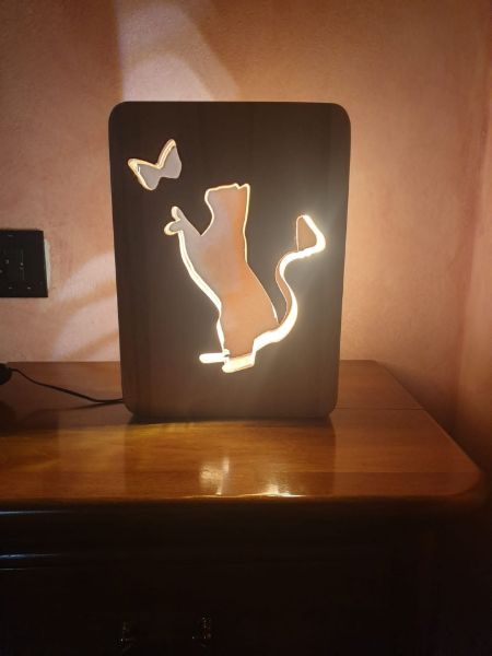 Lampada con gattino